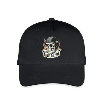 Ride or Die - Kinder Bio Basecap - Schwarz - Vorne