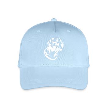 Hund weiß weißer Hund Hundekopf T-shirt Geschenk - Kinder Bio Basecap - Hellblau - Vorne
