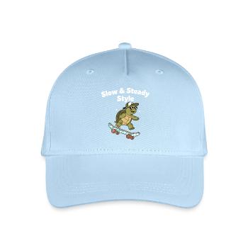 Slow Skate Turtle - Organic Kids’ Baseball Cap - light blue - Front