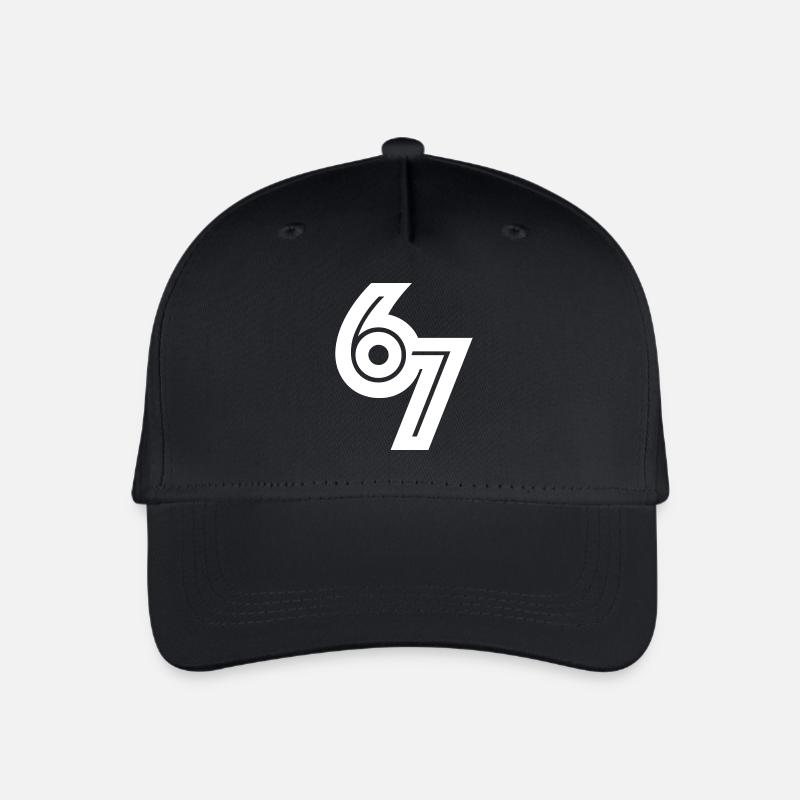 67_meme - Organic Kids’ Baseball Cap - black
