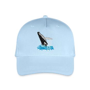 Buckelwal-Druck - Kinder Bio Basecap - Hellblau - Vorne