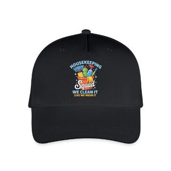Lustiges Putzen Design - Kinder Bio Basecap - Schwarz - Vorne