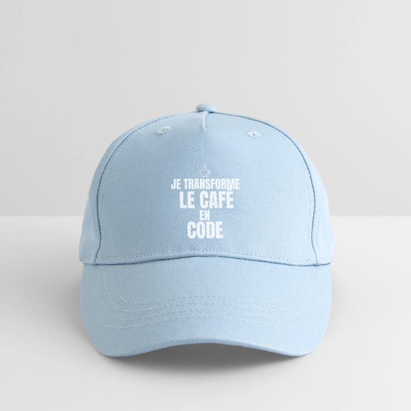 Je transforme le café en code Casquette de baseball bio Enfant