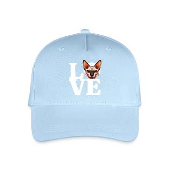 LIEBE Canadian Sphynx Cat Cat Lover Lustig - Kinder Bio Basecap - Hellblau - Vorne