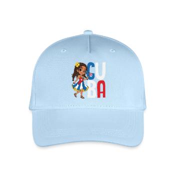 Cuba Pride & Home - Design du drapeau de Cuba - Casquette de baseball bio Enfant - bleu clair - Devant
