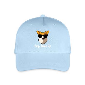 Hey Paws Up Pembroke : design de chien corgi gallois - Casquette de baseball bio Enfant - bleu clair - Devant