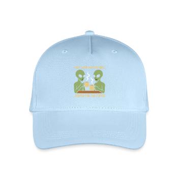 Alien-Kaffeeliebhaber - Kinder Bio Basecap - Hellblau - Vorne