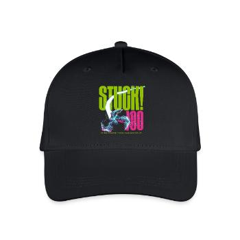 STUCK! 100 Shield Cracked - Organic Kids’ Baseball Cap - black - Front