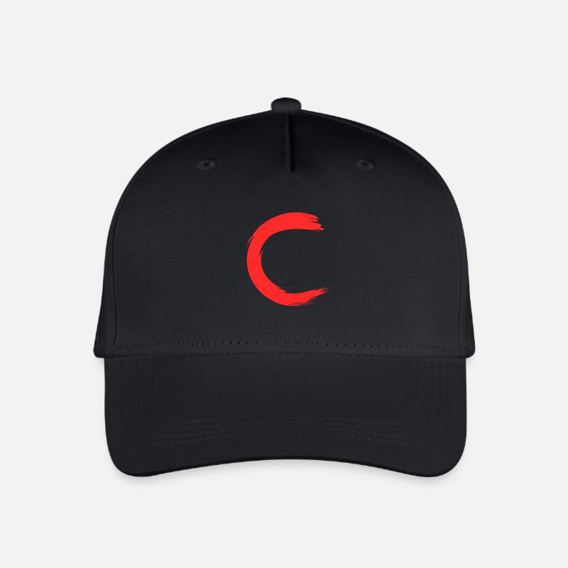 Buchstabe C Anfangsbuchstabe Name - Kinder Bio Basecap - Schwarz