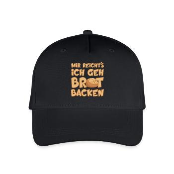 MIR REICHT'S ICH GEH BROT BACKEN - Kinder Bio Basecap - Schwarz - Vorne
