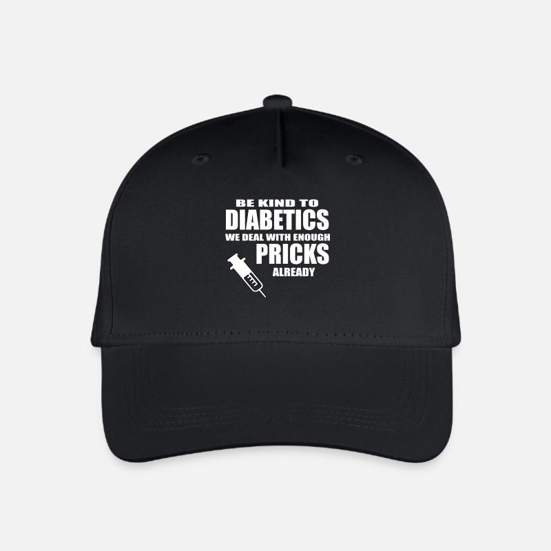 Diabetiker - Kinder Bio Basecap - Schwarz