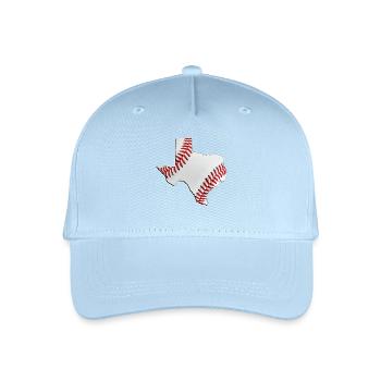 Carte du vrai baseball dans l’État du Texas - Casquette de baseball bio Enfant - bleu clair - Devant