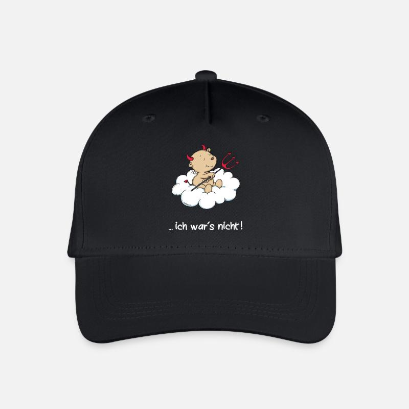 Engel_Teufel ichwarsnicht - Kinder Bio Basecap - Schwarz