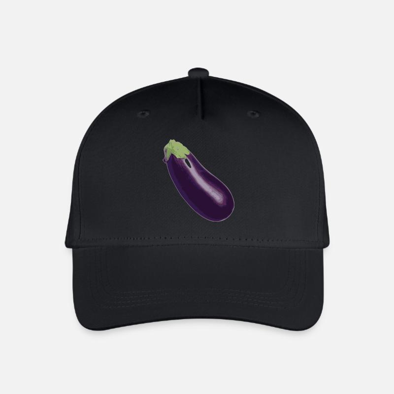 Aubergine - Kinder Bio Basecap - Schwarz