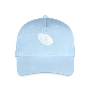 fingerabdruck dna dns geschenk harfe harp - Kinder Bio Basecap - Hellblau - Vorne