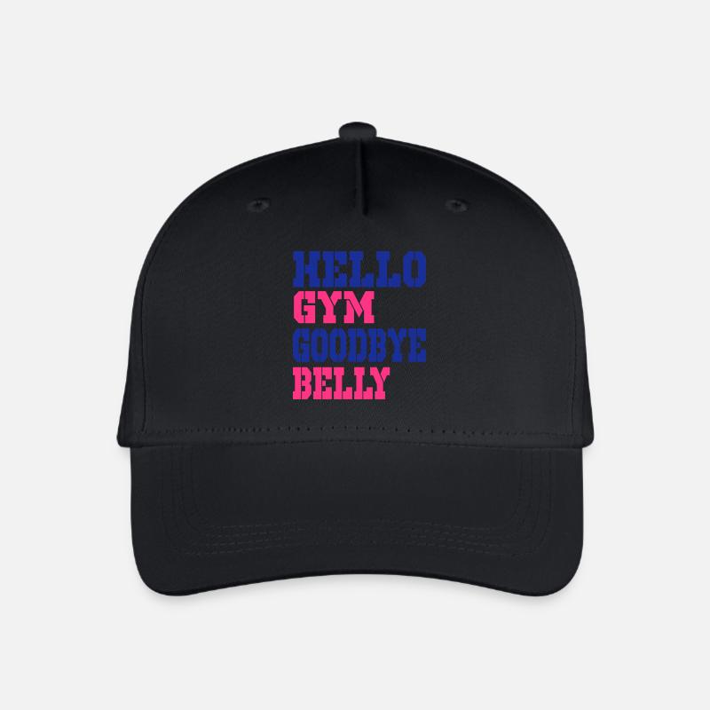 hello gym goodbye belly - Organic Kids’ Baseball Cap - black