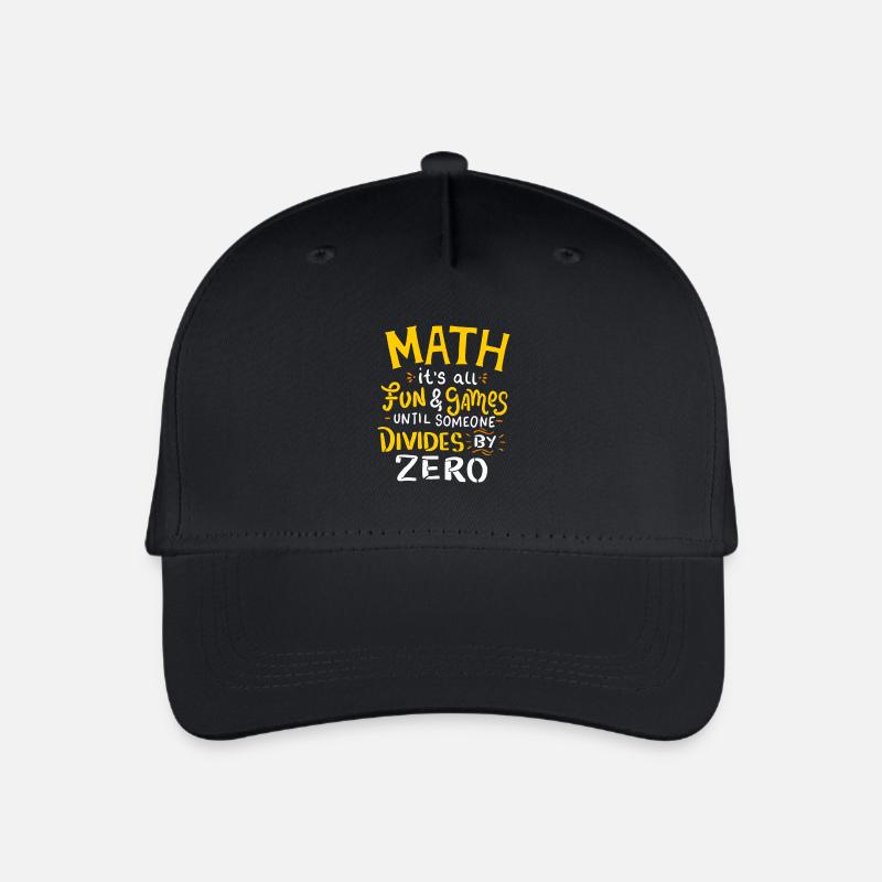 Mathe It's all fun and Games until so divides zero - Kinder Bio Basecap - Schwarz