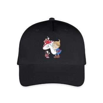 Wichtel_04 - Kinder Bio Basecap - Schwarz - Vorne
