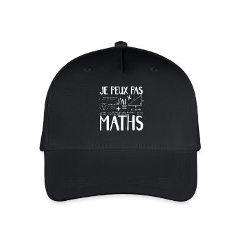 je peux pas j ai maths - Casquette de baseball bio Enfant - noir - Devant