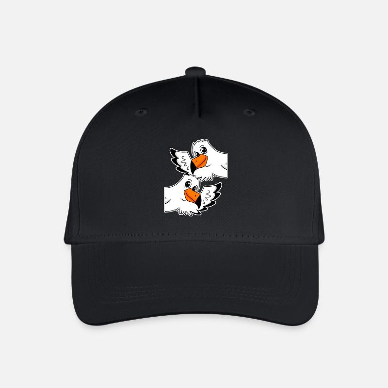 Seagull Seagulls - Organic Kids’ Baseball Cap - black