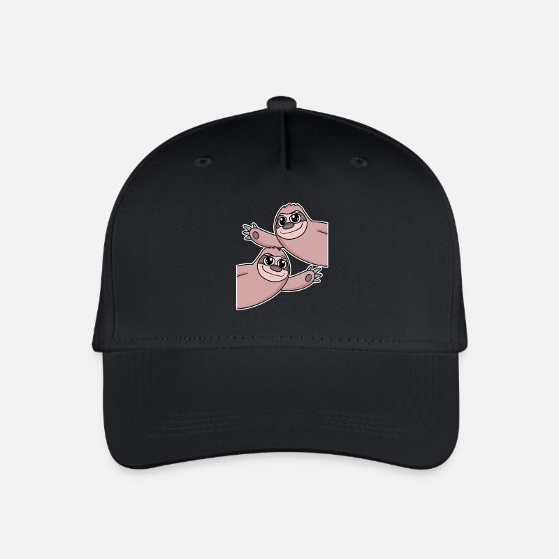 Faultier Faultiere - Kinder Bio Basecap - Schwarz