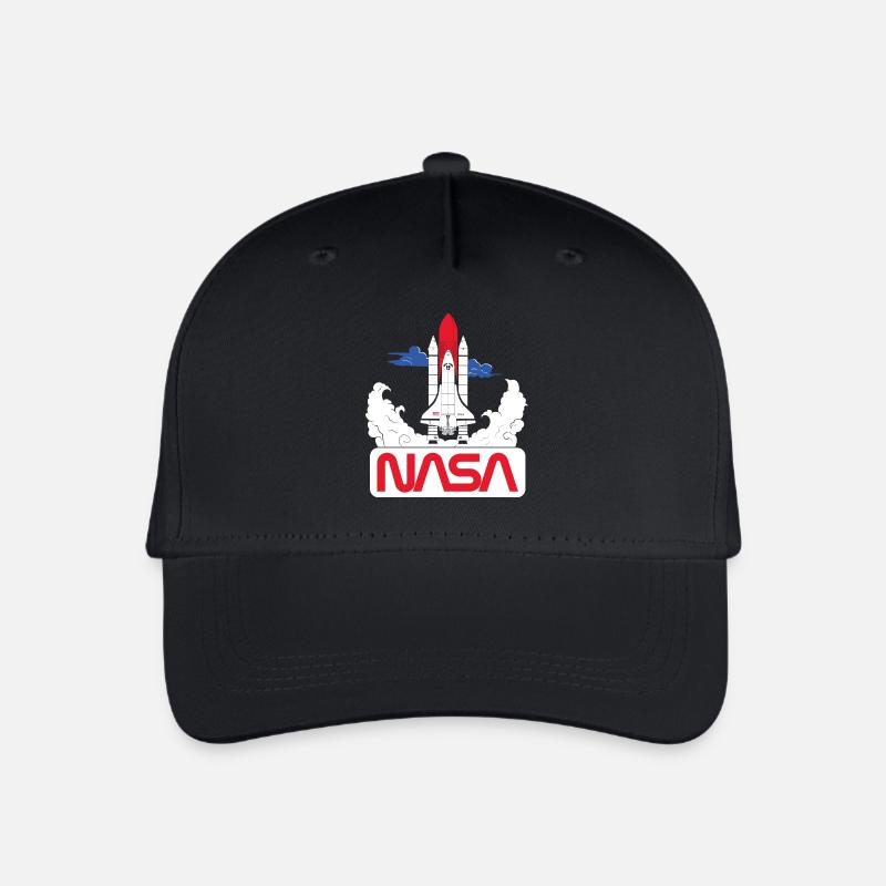 NASA Space Shuttle Start Grafik - Kinder Bio Basecap - Schwarz