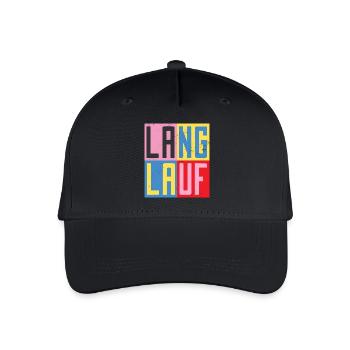 Cross-country design - Organic Kids’ Baseball Cap - black - Front