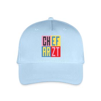Chefarzt Design - Kinder Bio Basecap - Hellblau - Vorne