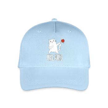Table Tennis Katze Pingpong Outfit Cat Tischtennis - Kinder Bio Basecap - Hellblau - Vorne