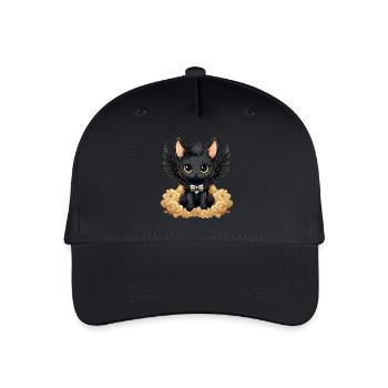 Dark Emo Gothic Angel Cat – Distinctive - Organic Kids’ Baseball Cap - black - Front