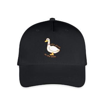 silly goose on the loose - Organic Kids’ Baseball Cap - black - Front