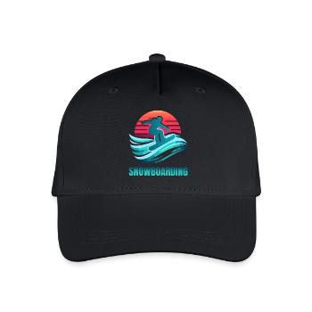 Lebendige Snowboard-Surfszene - Kinder Bio Basecap - Schwarz - Vorne