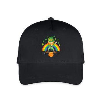 Dabbing Leprechaun Pot of Gold Shamrock ST. Patrick's Day - Organic Kids’ Baseball Cap - black - Front