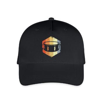 Vintage Kleine Trommel - Kinder Bio Basecap - Schwarz - Vorne