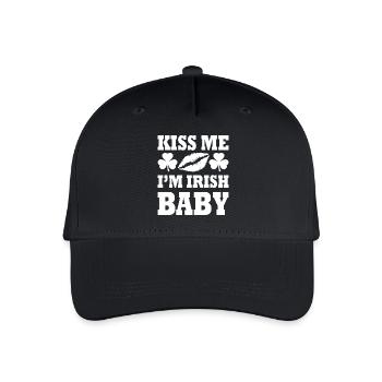 kiss me im irish baby - Kinder Bio Basecap - Schwarz - Vorne