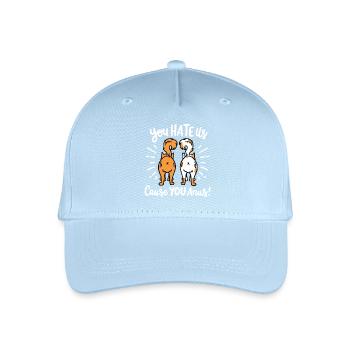 Katze Hintern Humor - Kinder Bio Basecap - Hellblau - Vorne