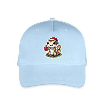 Christmas Gecko Glam - Organic Kids’ Baseball Cap - light blue - Front