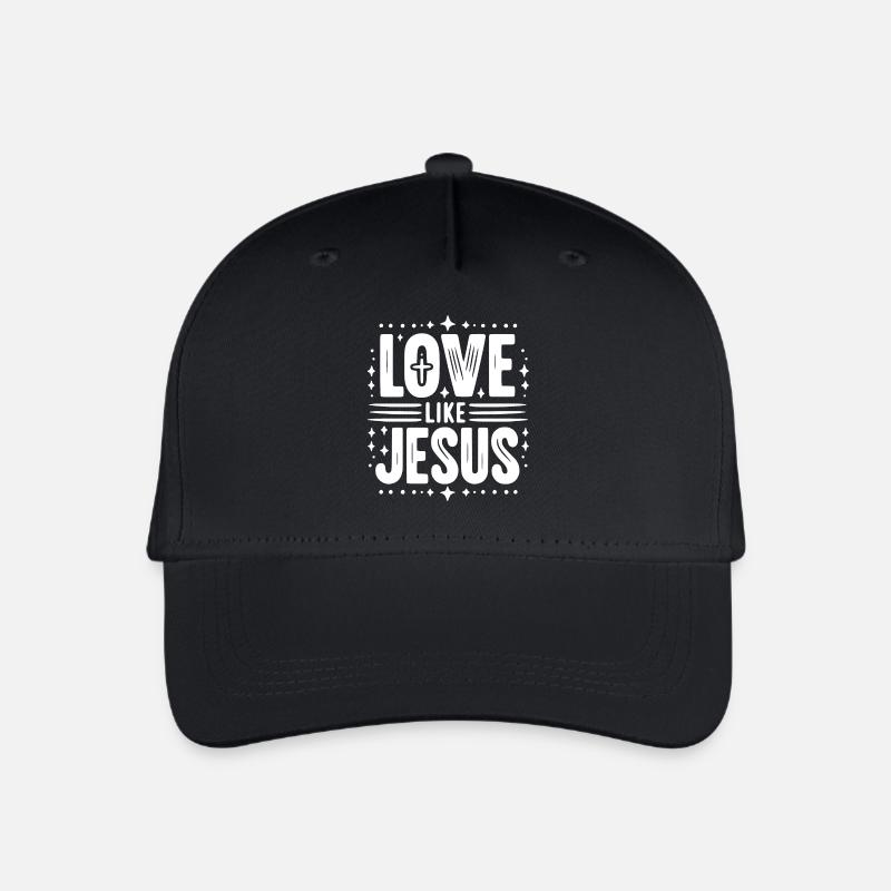 Liebe ist Jesus - Kinder Bio Basecap - Schwarz