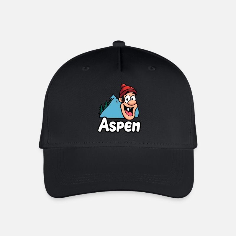 Aspen Colorado Geschenkidee - Kinder Bio Basecap - Schwarz