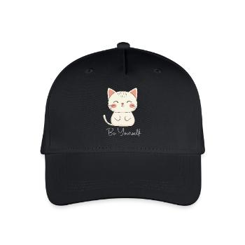 Cat Be Yourself Be Yourself Love Motivation - Organic Kids’ Baseball Cap - black - Front