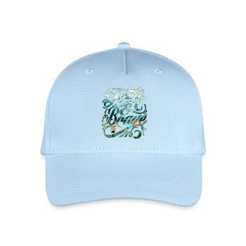 Frei und mutig 🍀 - Kinder Bio Basecap - Hellblau - Vorne