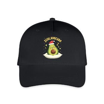 Schlavocado Offiziell Schlafanzug Avocado - Kinder Bio Basecap - Schwarz - Vorne
