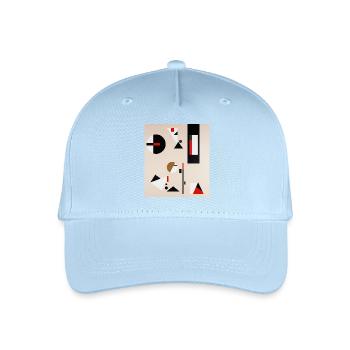 Composition géométrique abstraite - Casquette de baseball bio Enfant - bleu clair - Devant
