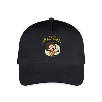 Funny cartoon - Organic Kids’ Baseball Cap - black - Front