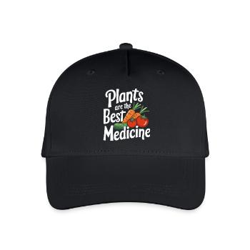 Vegetarian Vegan Veggie Vegetarian - Organic Kids’ Baseball Cap - black - Front