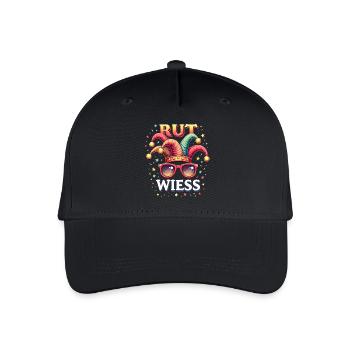 Köln Rut und Wiess - Karneval Outfit - Kinder Bio Basecap - Schwarz - Vorne