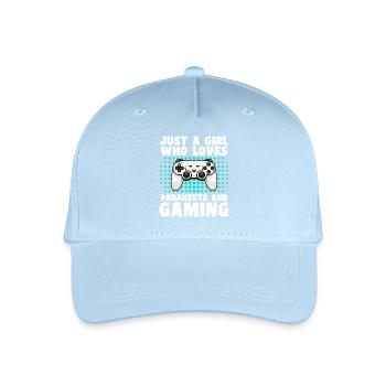 Gamer and Parakeets: Video Games and Colorful Adventure - Organic Kids’ Baseball Cap - light blue - Front