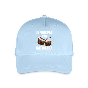 I Can't I Batucada - Humor Musik - Kinder Bio Basecap - Hellblau - Vorne