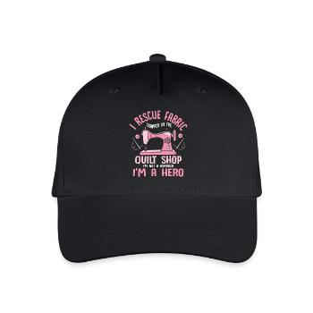 I Rescue Fabric Trapped In The Quilt Shop Quilter - Organic Kids’ Baseball Cap - black - Front