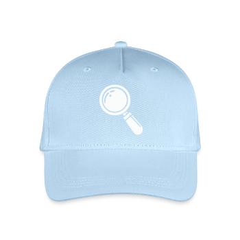 magnifying glass - Organic Kids’ Baseball Cap - light blue - Front